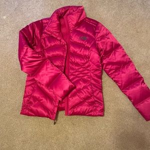 Metallic Pink North Face Coat